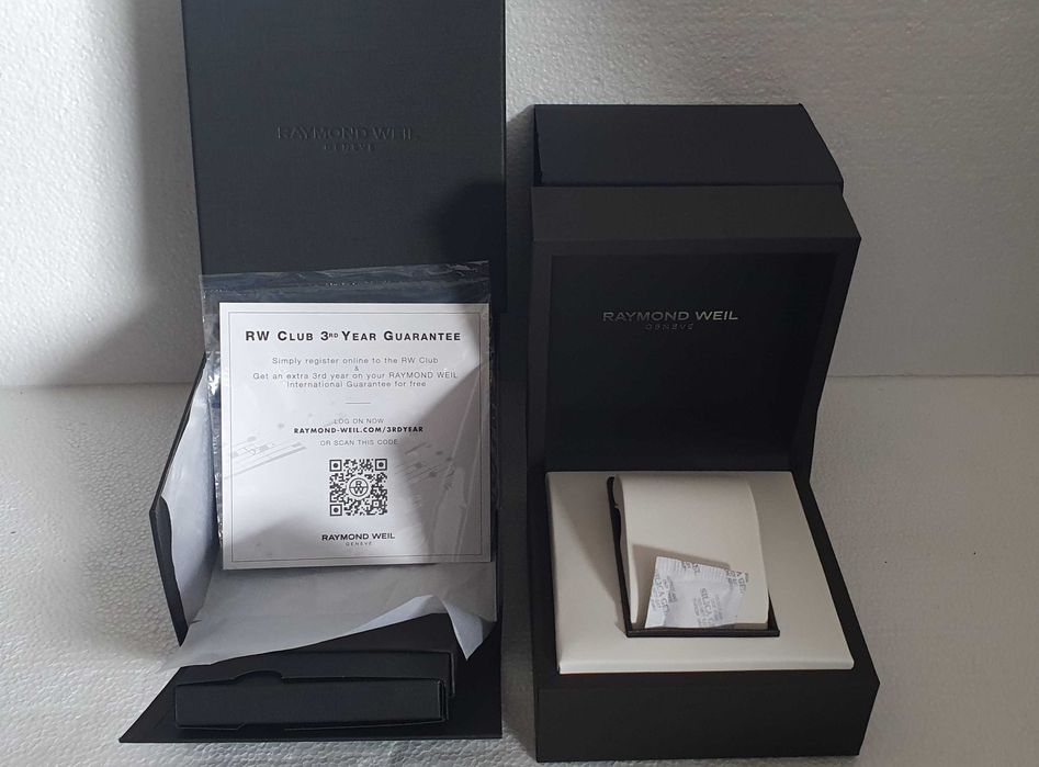 Caixa para relógio Raymond Weil, completa - NOVA