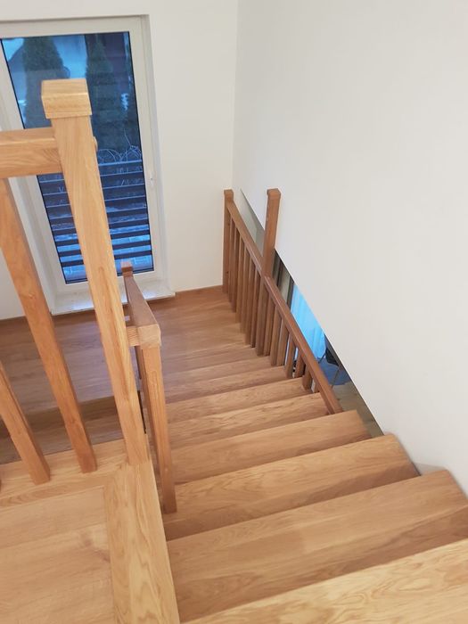 Schody ażurowe dębowe z balustradą Producent Wycena Gratis !