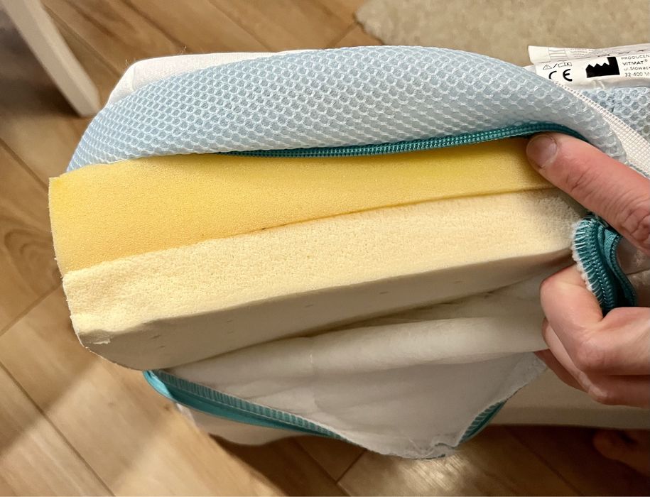 Łóżeczko Klupś Iwo 120×60 + materac Vitmat Fresh – stan bardzo dobry