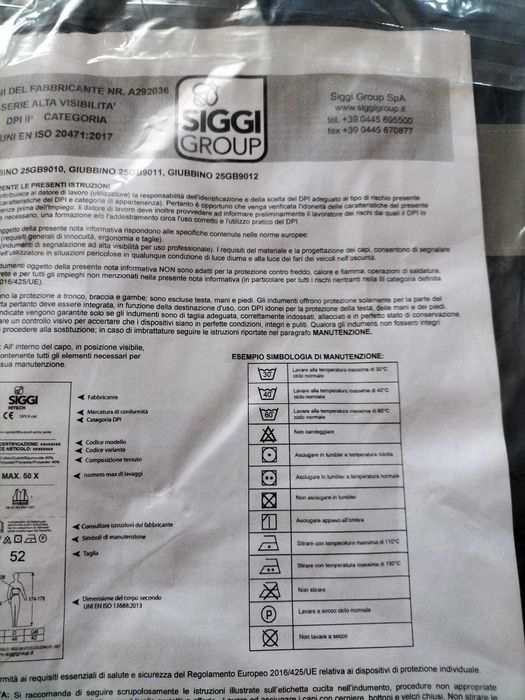 Casaco Alta Visibilidade Siggi Group Step One XL TOTALMENTE NOVO