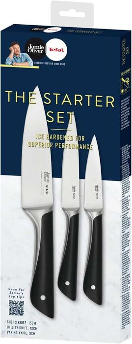 Набір ножів Tefal Jamie Oliver 3 предмети K267S355 Набор ножей • Новий