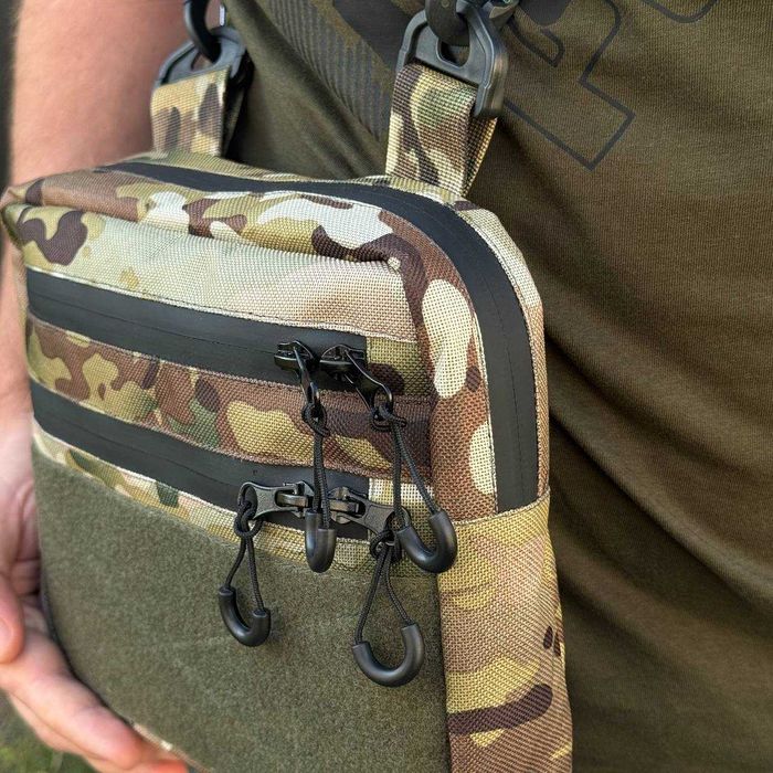 Тактическая сумка через плечо мужская / месенджер з панеллю велкро