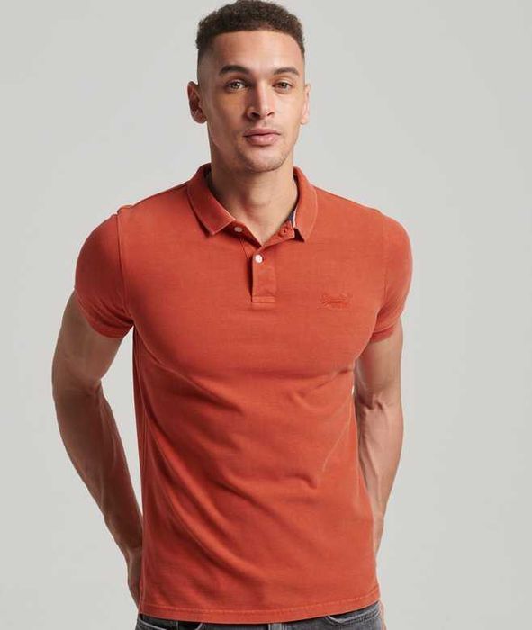 SuperDry Athletics Japan Koszulka Polo Męska M Oryginał Bawełna Tshirt
