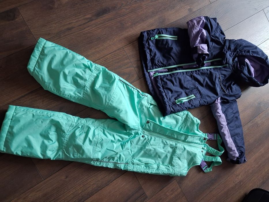 Kurtka i spodnie na snieg dla dziewczynki rozmiar  110/116