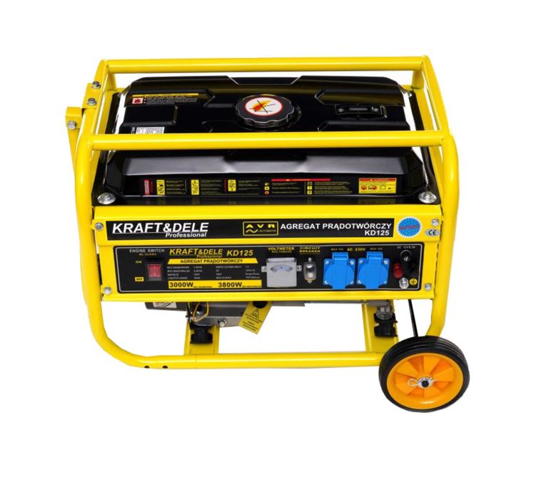 ГЕНЕРАТОР бензиновий 3,8 кВт Kraft&Dele KD125 бак 15 л (Польща)