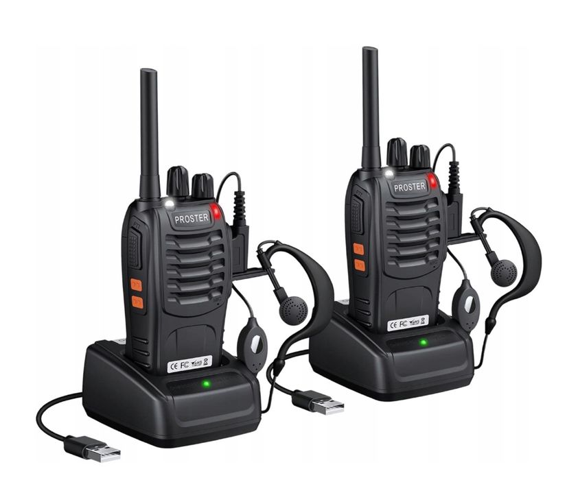 Krótkofalówka Walkie Talkie Policyjne Radio Telefon Duży Zasięg