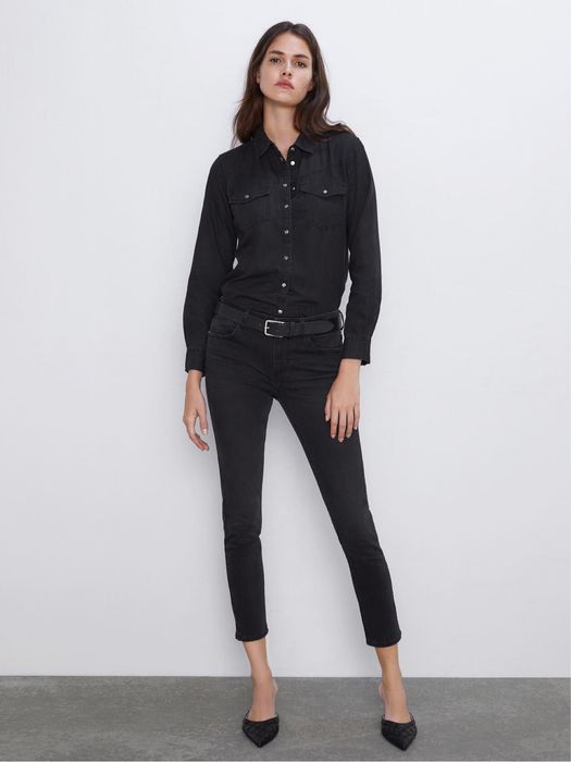 Джинси zara розмір 36 s, темно-сірі, темно-сірі