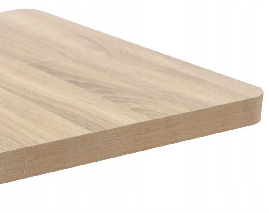 Stół bistro MDF 60x60x75 cm jasnobrazowy/czarny