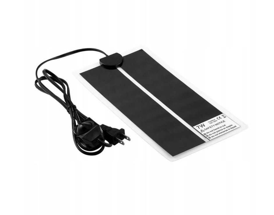 mata grzewcza 7w, nowa, 14x28cm, terrarium gekon wąż agama