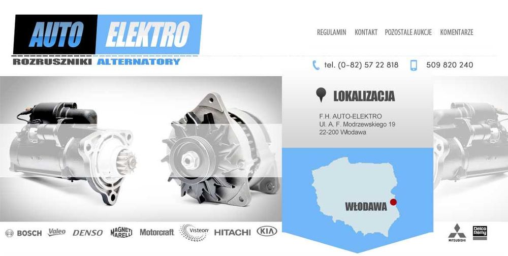 Alternator Ford Volvo Opel Seat naprawa/regeneracja 24h na oryg.