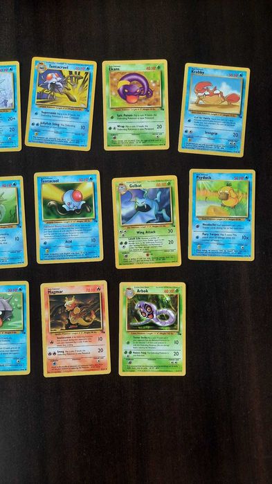 Cartas originais unlimited - TCG Pokemon Fossil Set - lote em Inglês