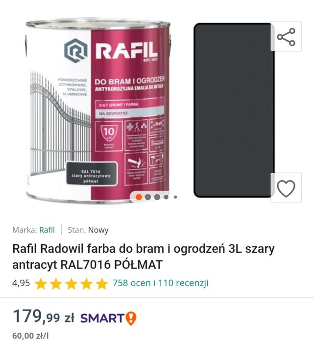 Kuta brama przesuwna + furtka+ 4 przęsła