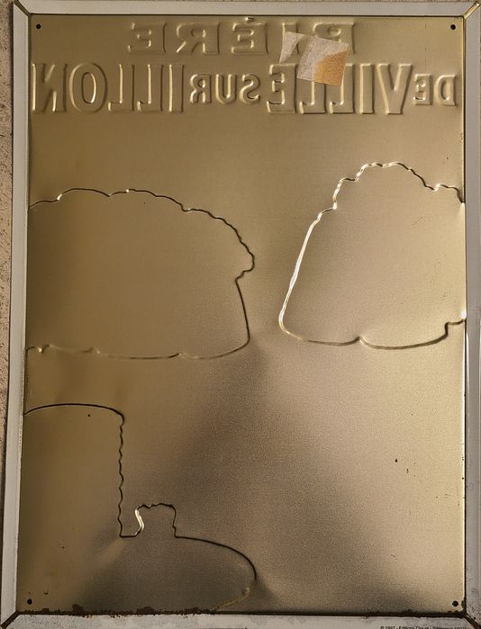 Placa metálica cerveja