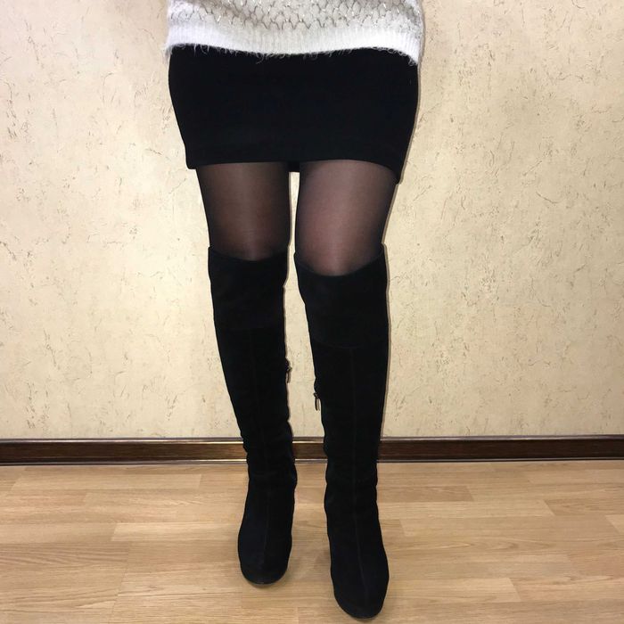 высокие Ботфорты на платформе