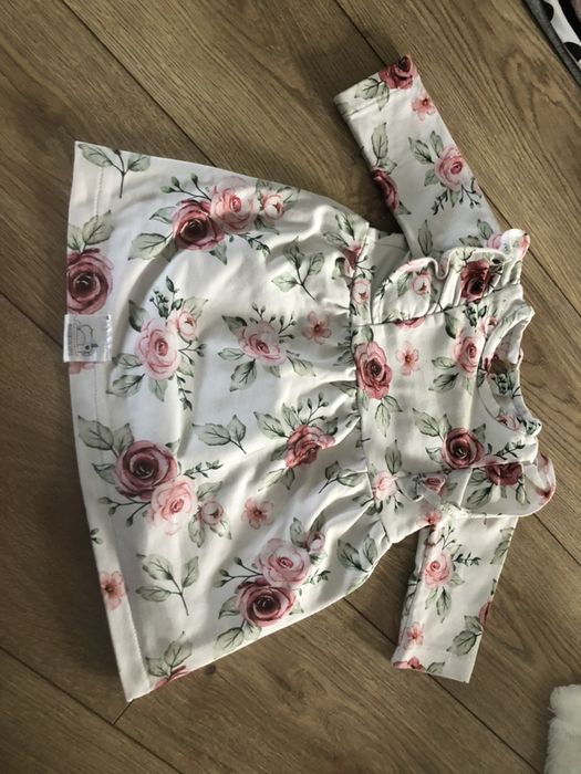 Sukienka plaszczyk chrzest 68