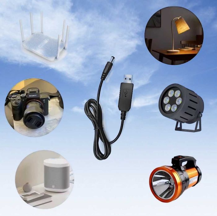 Кабель-підвищувач напруги USB → 12V для роутера / інтернету