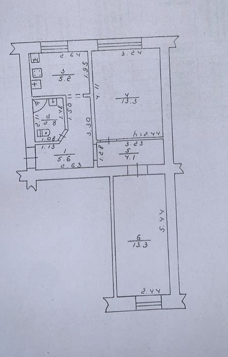 Продається 2 кімнатна квартира у Фастові.