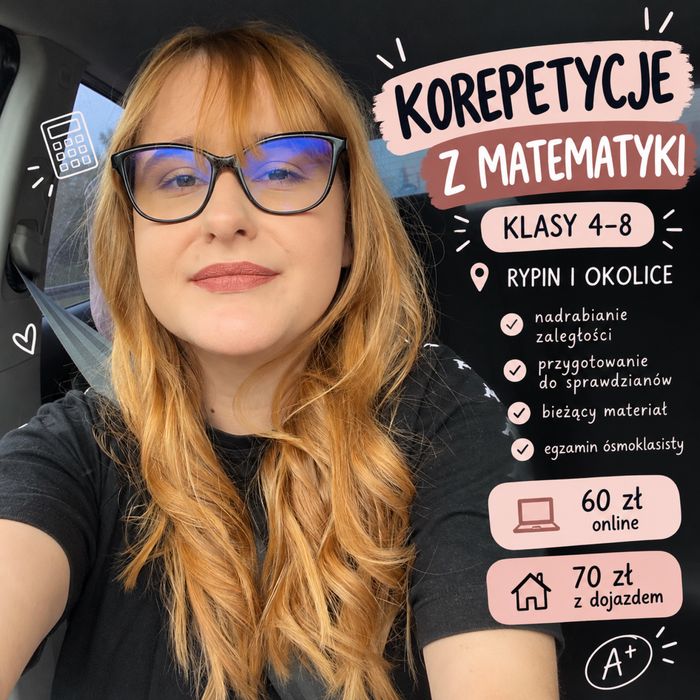 Korepetycje z matematyki – klasy 4–8 | Rypin i okolice | możliwy dojazd