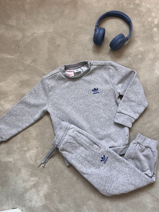 Adidas dres bawelna szary dka dziewczynki i dla chłopca basic casual