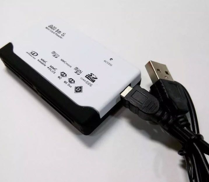 картридер 10 в 1 SDHC, Olympus xD, Sony MS Duo, CompactFlash, M2, mini