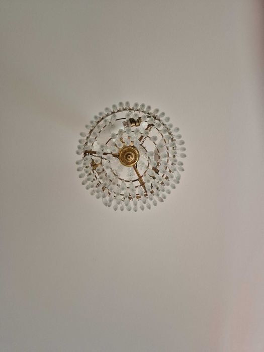 Candeeiro Lanterna de Cristal Vintage – Estilo Império Slim (54 cm)