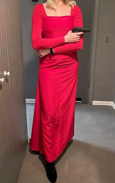 Czerwona sukienka S przebranie kostium na Halloween