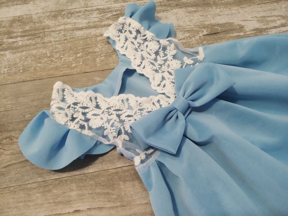 Sukienka sukieneczka Handmade 86-92/18-24 m-ce komunia wesele chrzest