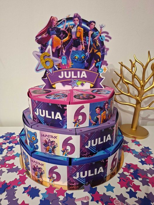 Tort z papieru dla dziecka, na 24 kawałki. Personalizowany