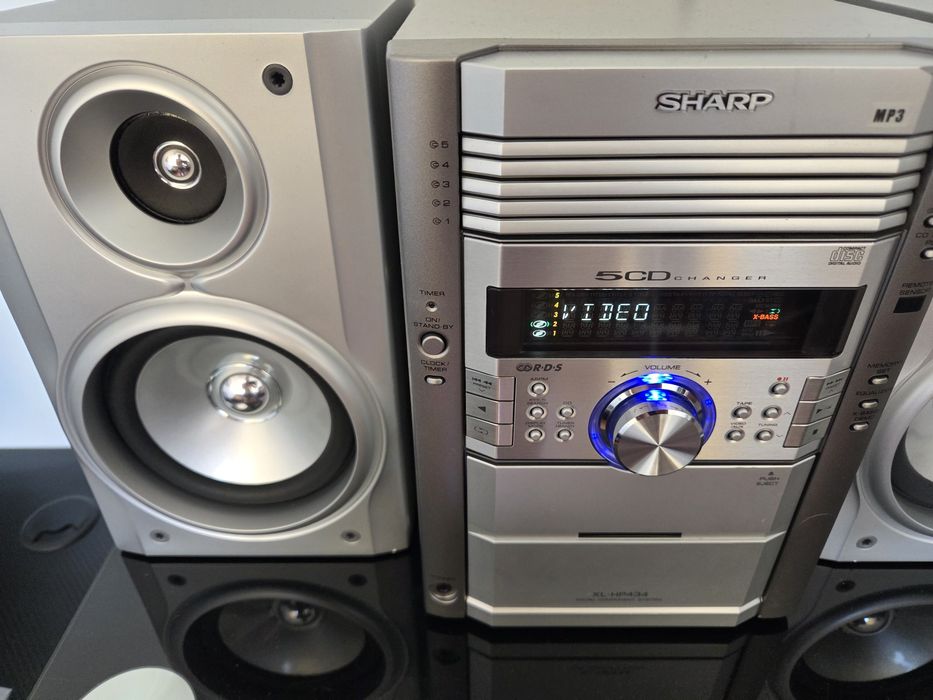 Mini wieża Sharp XL HP434 kolumny i pilot