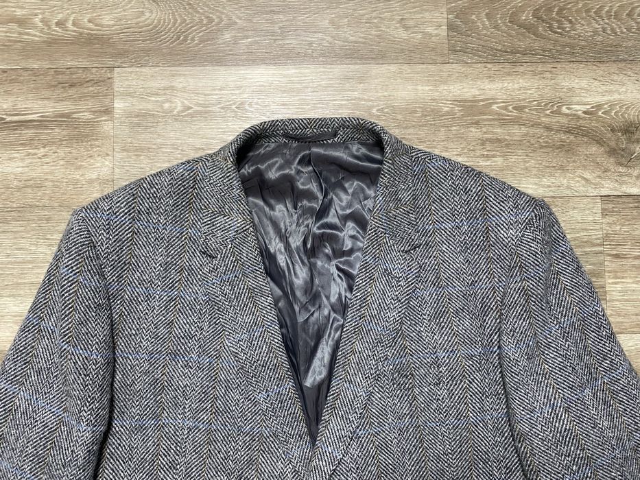 Harris Tweed Men’s Wool Blazer Grey Size 50S US 40S Шерстяний  Піджак