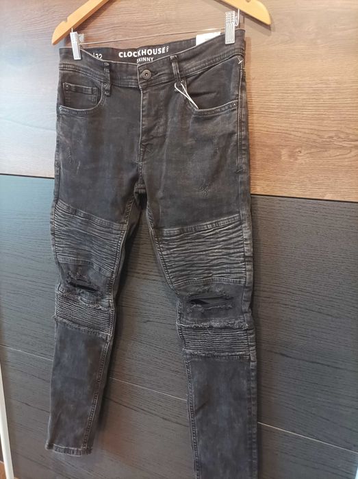 Джинсы Байкерский стиль Cafe Racer. Рваные. Размер W31/L32 Рост 170см