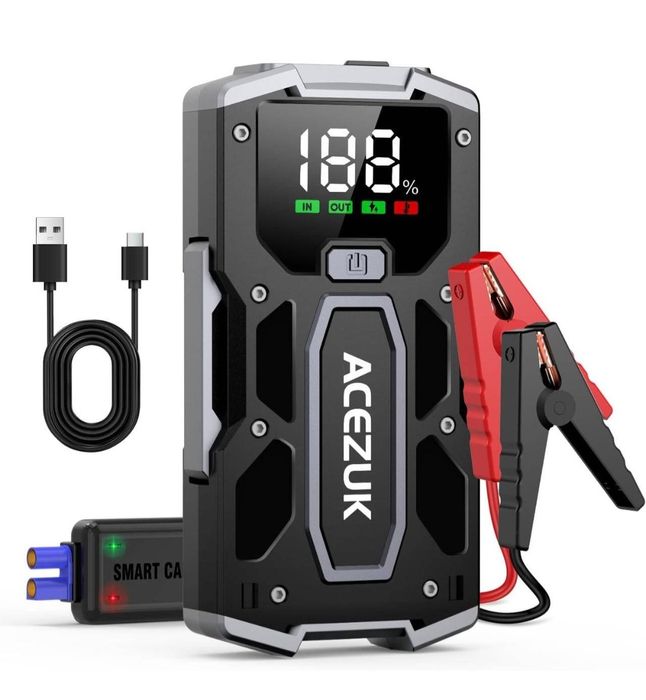 Пусковий пристрій ACEZUK для авто — портативний зарядний акумулятор з
