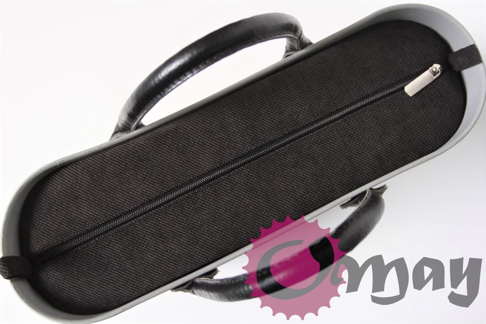 Czarny organizer do OBAG STANDARD +OPASKA welur struktura czarny OMAY