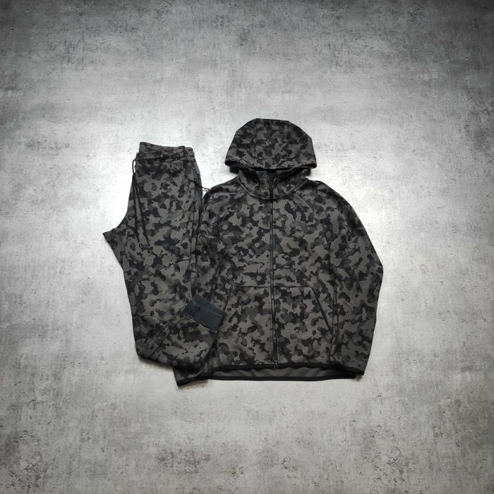 MĘSKI Zestaw Komplet PREMIUM Dresowy Sportowy Nike Tech Fleece Kamuflaż