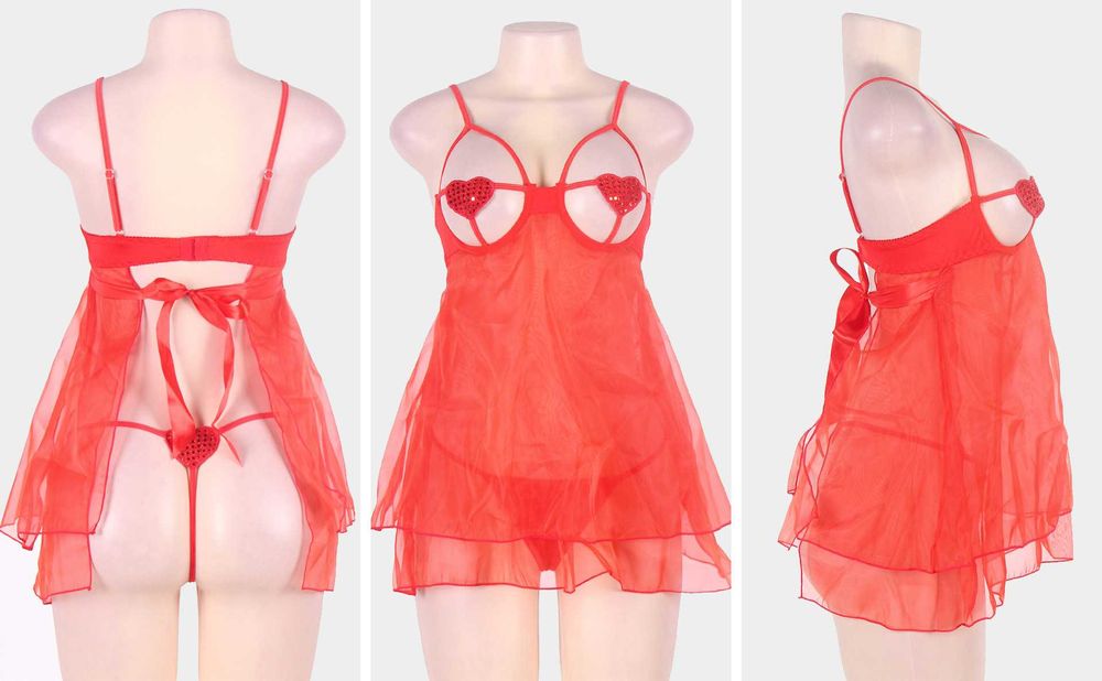 Сексуальний червоний комплект Діана еротична білизна