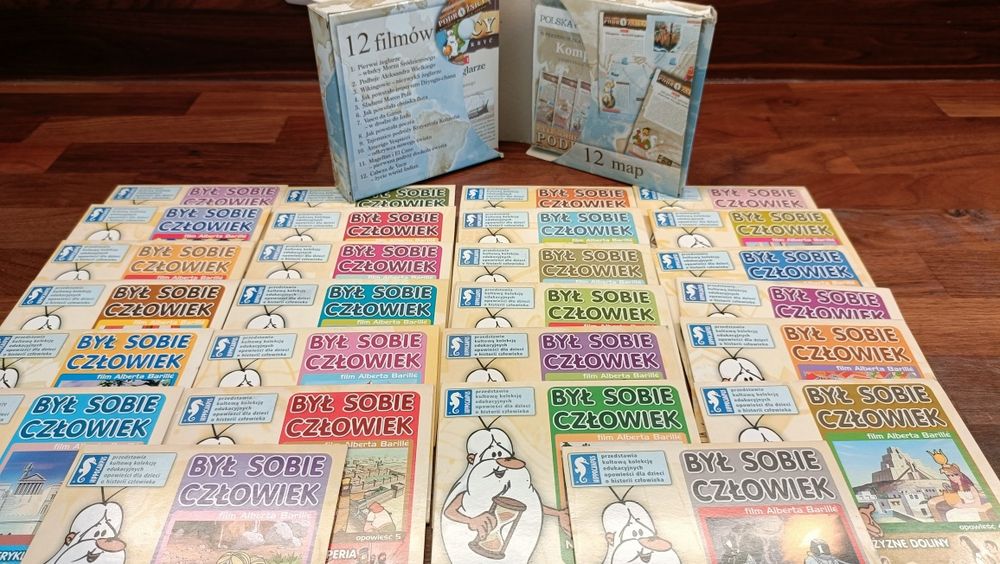 40płyt Był sobie człowiek 26VCD + Byli sobie podróżnicy12VCD + 2mapy