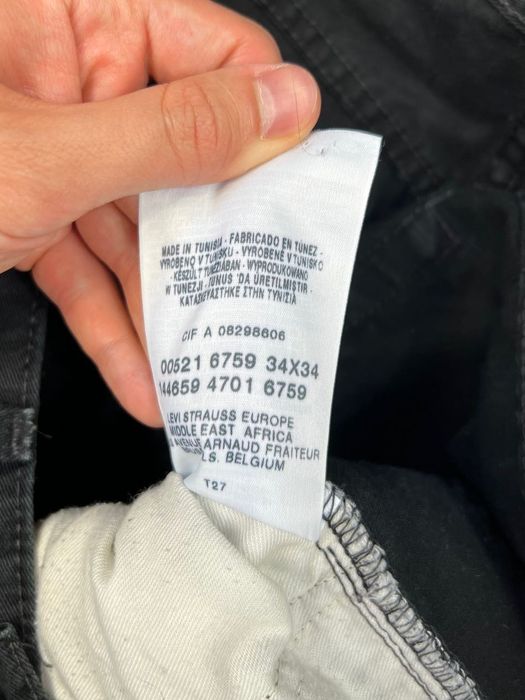 Spodnie Levi’s 521 Czarne 34/34