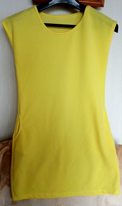 Sukienka na lato żółta z kieszeniami xs