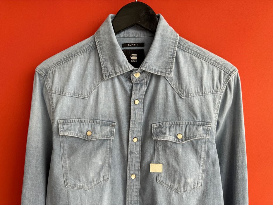 G-STAR RAW Оригінал чоловіча рубашка сорочка джинсова розмір S