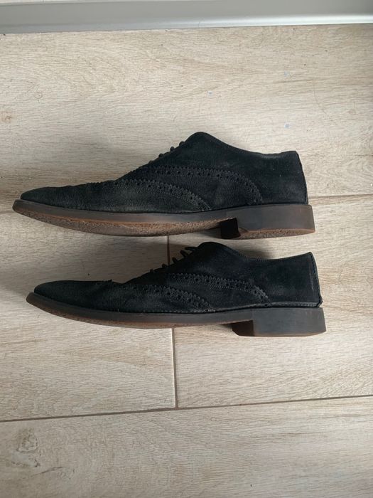 Туфли замшевые , кожа