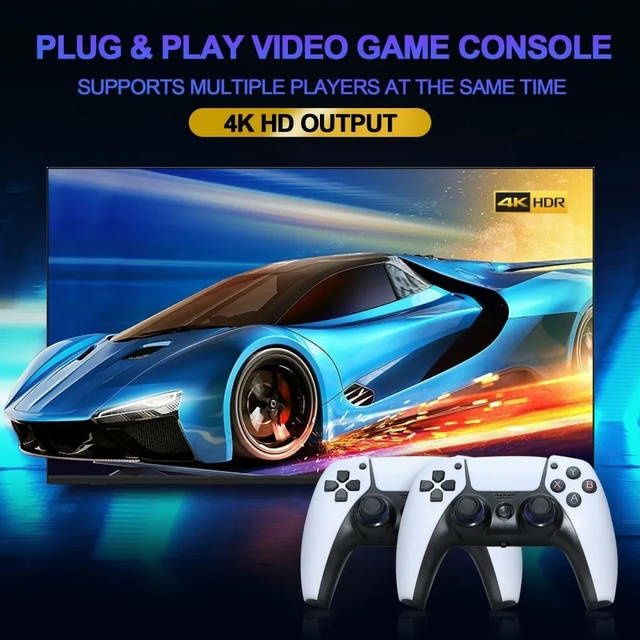 Портативна ігрова консоль приставка з двома джойстиками Wireless  GAME PS Style 64GB 4K 40000 ігр два беспровідних джойстіка