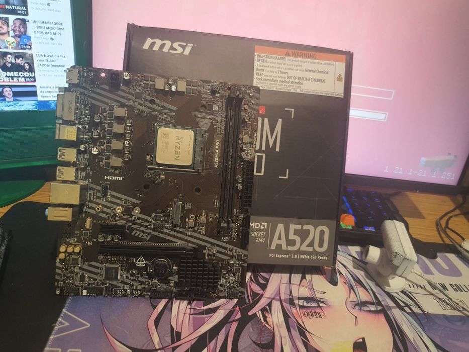 A520m + Processador Ryzen 31200 com garantia