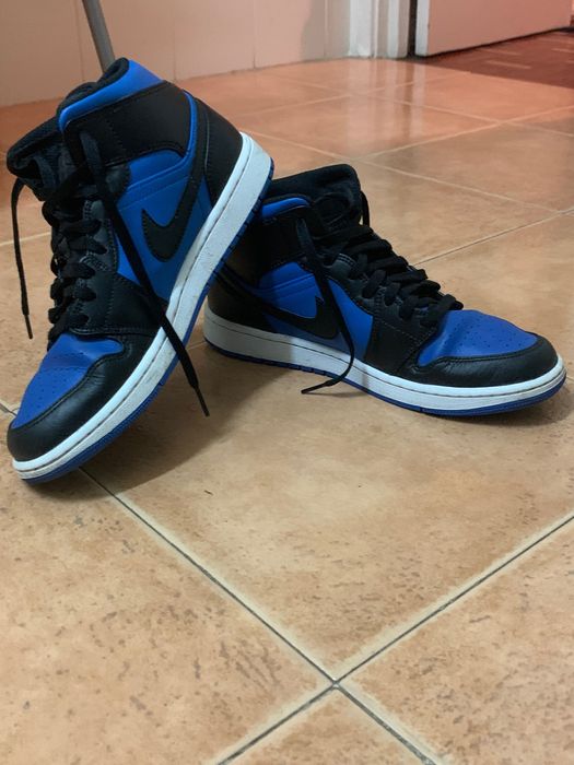 Air jordan azul cano alto