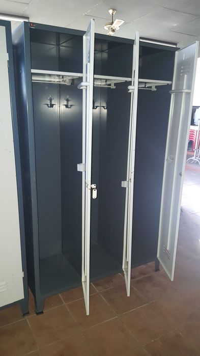 Cacifos 2 e 3 Portas em Metal, Armário de Escritório Metal 4 Prateleiras