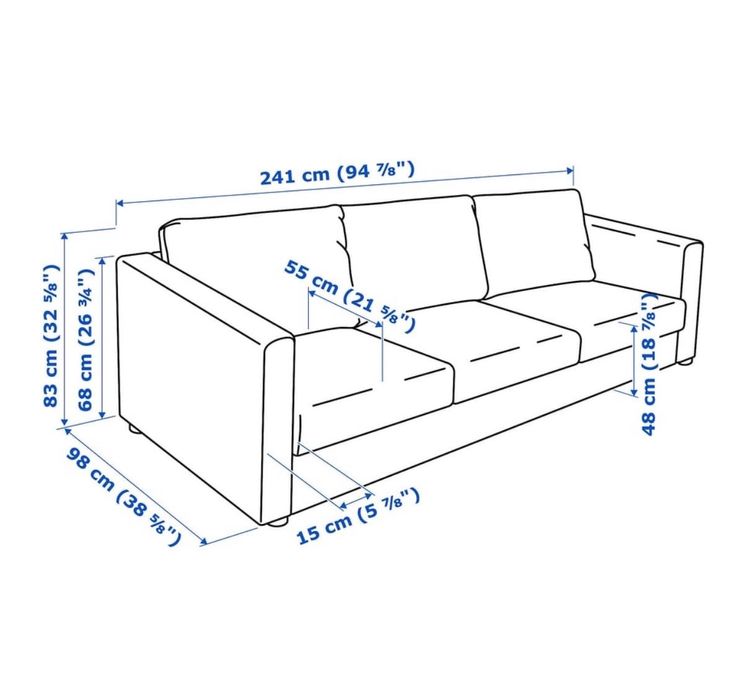 SOFÁ IKEA - VIMLE 3 lugares Gunnared Bege