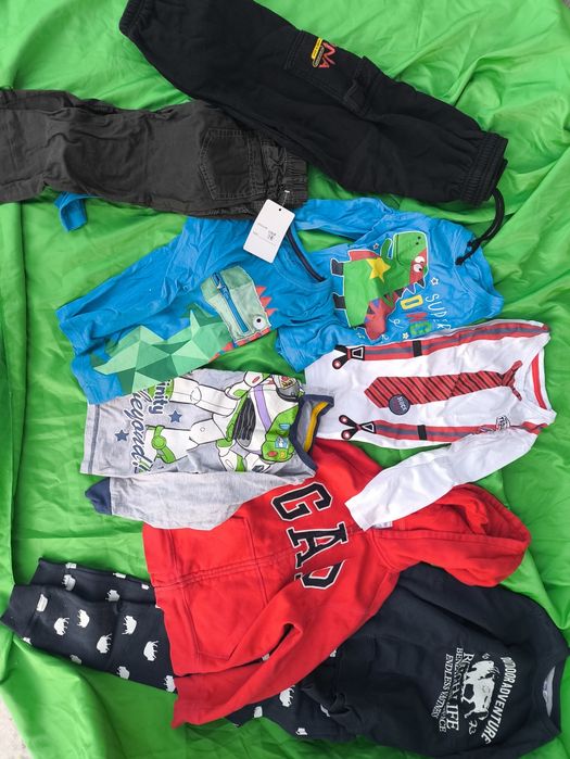 Okazja duży zestaw ubrań chłopiec mega paka ubrań 104 110
