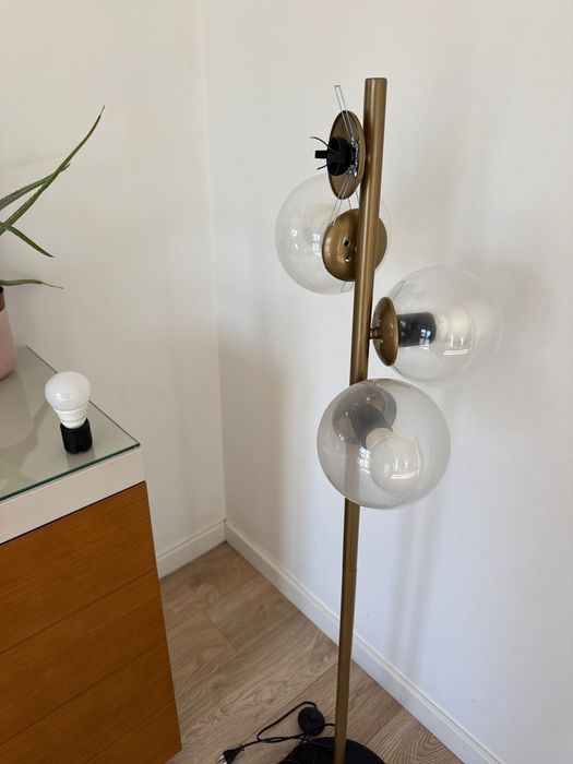 Candeiro de pé vidro