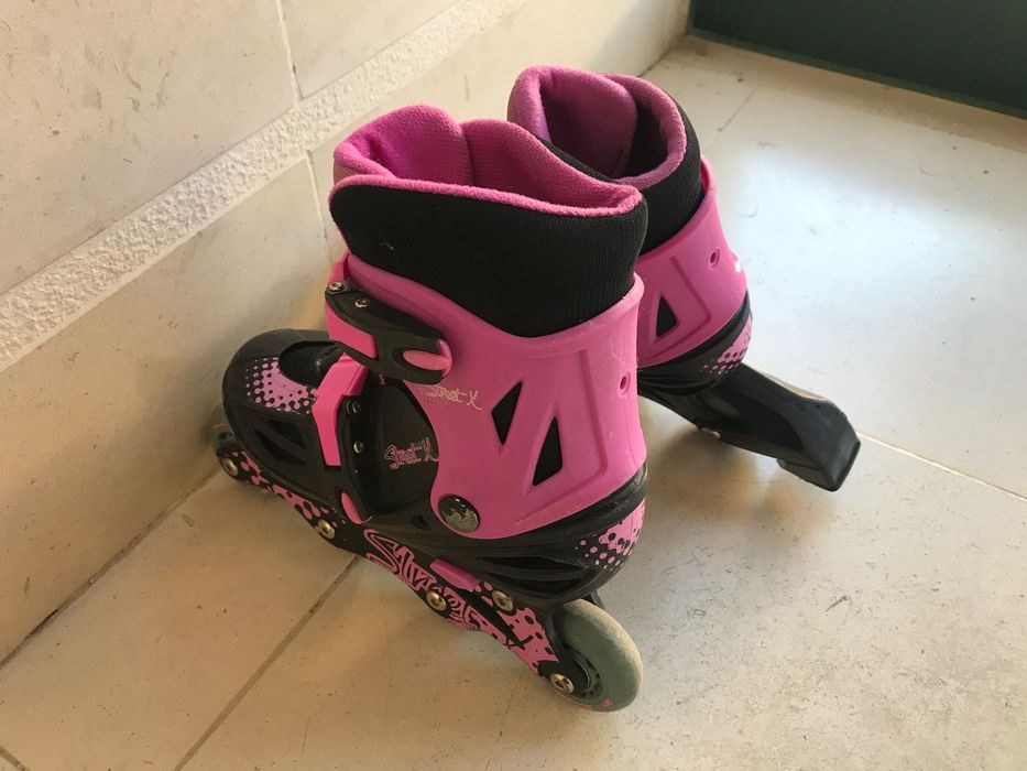 Patins em linha para menina - Tamanho 30 a 33