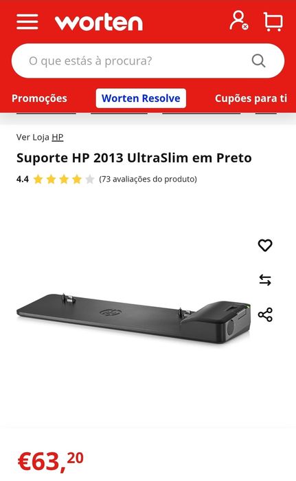 Docking Station HP UltraSlim - EliteBook e ProBook. Nova