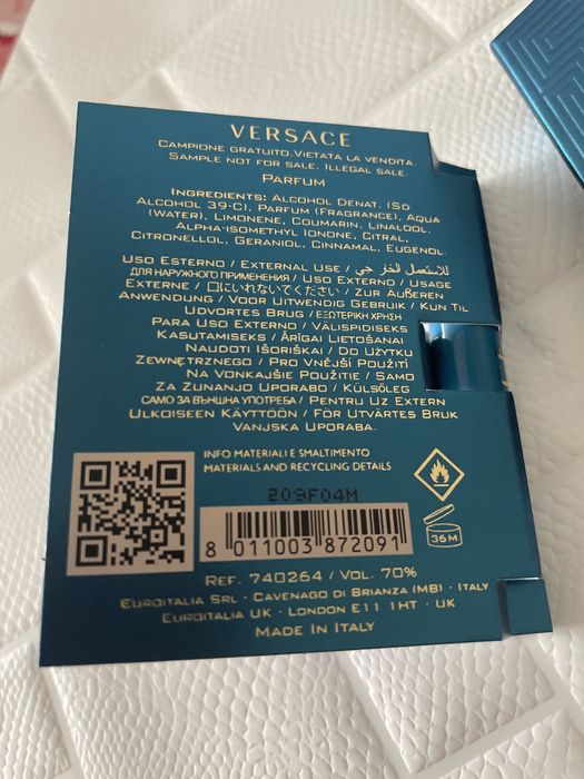 Versace Eros Parfum  5*1.0 ml